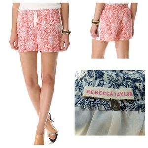 Sz 4 Rebecca Taylor Star Flower Short in Navy